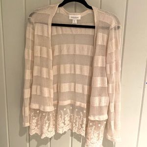 Motherhood Maternity Floral Lace Cardigan